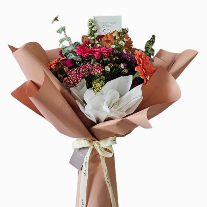 Ramo romántico 5 gerberas