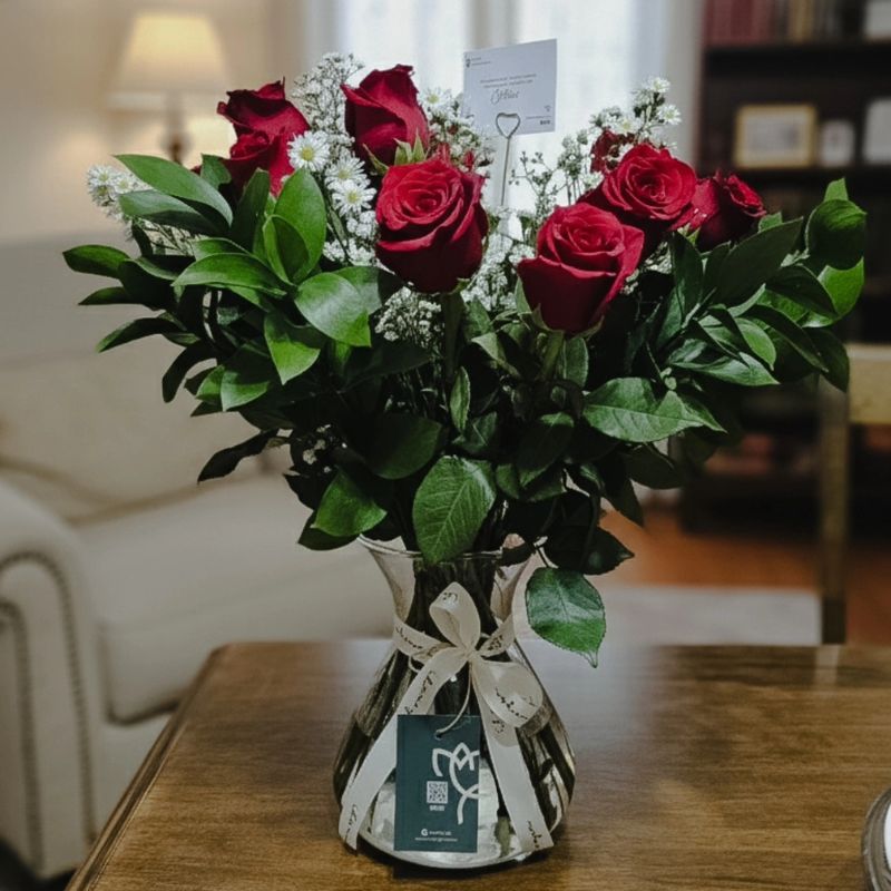 Florero 12 Rosas